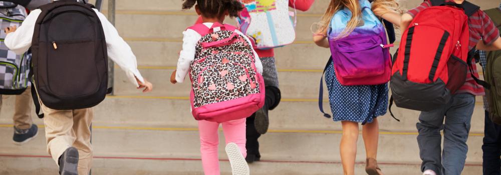 Kids Entering the School 